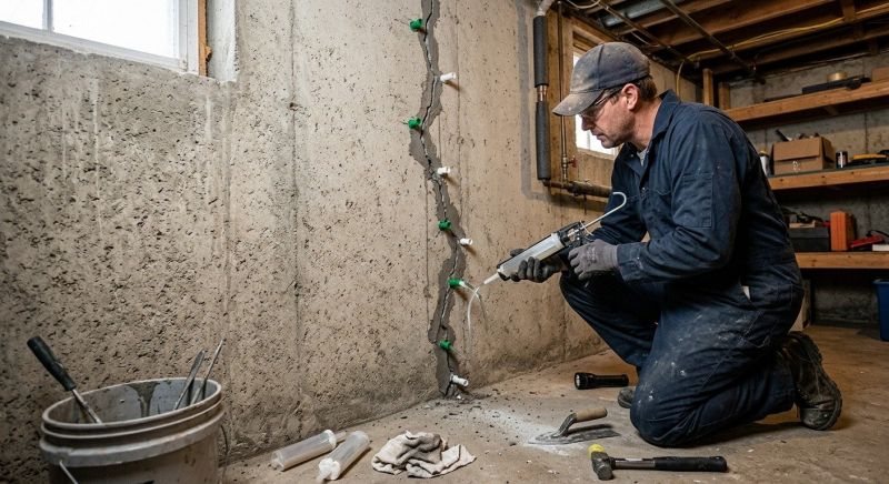 Cracked Basement Floor Repair in Sarasota, FL