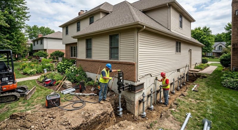 Helical Piers Installation in Greenville, SC